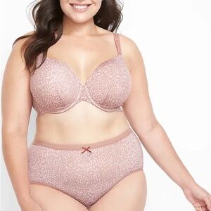 🥳LANE BRYANT Cacique Totally Smooth Full Coverage Bra/Panty Set, 42G/14-16.